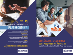Vous êtes chef d'entreprise, vous avez un litige à régler ? La plateforme de médiation Nice Côte d'Azur peut vous aider ! 