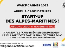 Appel à candidatures pour les start-up maralpines à l'occasion du WAICF