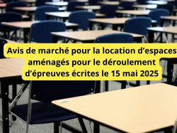 CDG06 : Avis de marché pour la location d'espaces aménagés pour le déroulement d'épreuves écrites 
