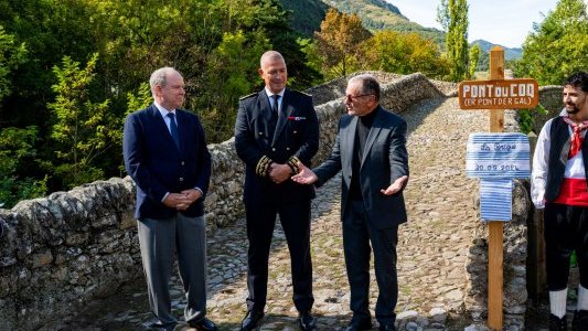 La Brigue : Le Pont du Coq inauguré par son bienfaiteur S.A.S. le Prince Albert II de Monaco 