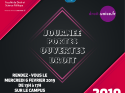 Lycéens, le 6 février c'est la journée Portes ouvertes à la Faculté de Droit de Nice