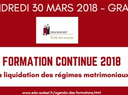 Formation EDA Sud Est : "La liquidation des régimes matrimoniaux"