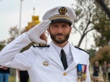  Le capitaine de frégate Owen, premier commandant de l'équipage bleu du De Grasse