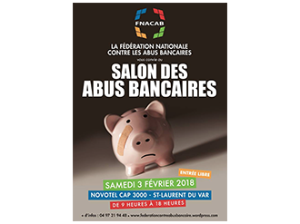  Salon des abus bancaires le 3 février au Novotel de Saint Laurent du Var