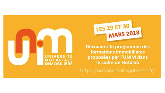 Université Notariale Immobilière 2018 (UNIM) du 28 au 30 mars à Opio