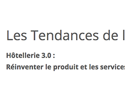 Table ronde : "Les tendances de l'hôtellerie 3.0 : réinventer le produit et les services"