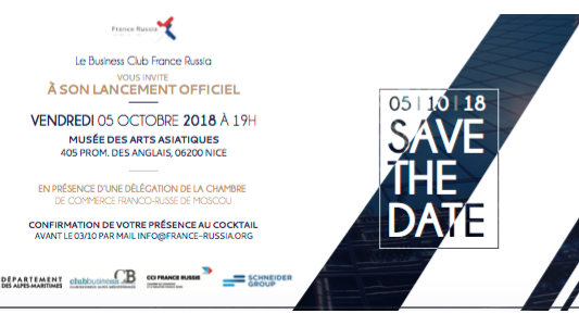 Rencontres d'affaires France-Russie à Nice les 4 et 5 octobre