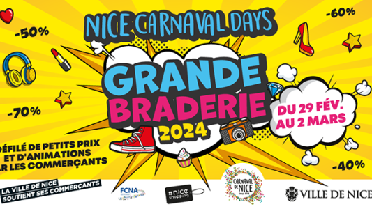 Carnaval Days : 6e édition de la grande braderie à Nice du 29 février au 2 mars