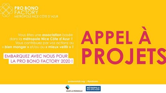 Appel à projets Pro Bono Factory Nice Côte d'Azur ? : « ?Bien Manger ? » « ?Mieux Vieillir ? »