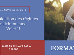 Formation EDA Sud Est : La liquidation des régimes matrimoniaux. Volet II