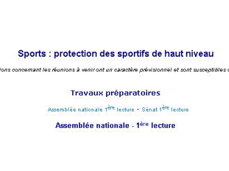 Vers une évolution du statut des sportifs de haut niveau