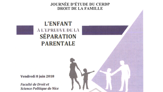 CERDP : journée d'étude sur le thème "L'enfant à l'épreuve de la séparation parentale"