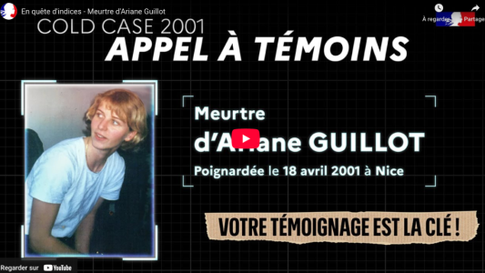 Nouvel appel à témoins pour l'élucidation du meurtre d'Ariane Guillot poignardée le 18 avril 2001 dans le parc de la Colline du Château à Nice