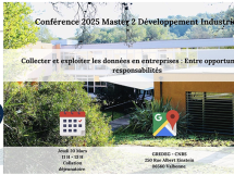 Conférence 2025 du Master 2 Développement Industriel : "Collecter et exploiter les données en entreprise : entre opportunités et responsabilités"