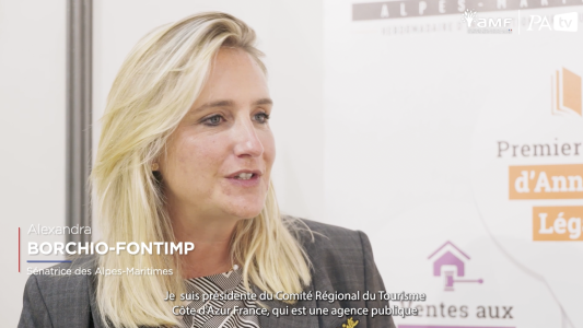 [Salon des Maires 06] Échange avec Alexandra Borchio-Fontimp Sénatrice des Alpes-Maritimes et présidente du CRT Côte d'Azur France
