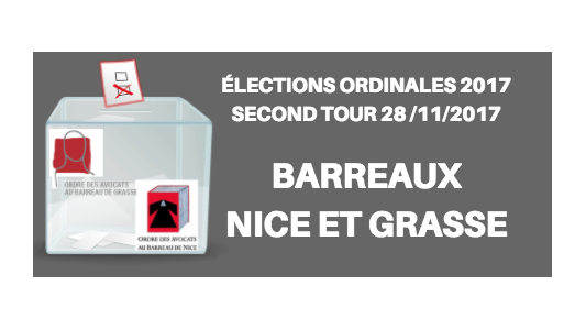 Deuxième tour des élections ordinales aux Barreaux de Nice et Grasse