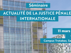 Séminaire LADIE : « Actualité de la justice pénale internationale »