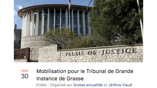 JOURNÉE « justice morte » à Grasse : blocage du Palais de justice dès 8h