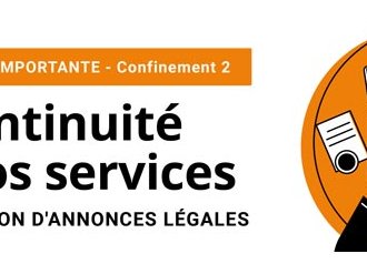 Reconfinement - Continuité des services de publications légales des Petites Affiches des A-M