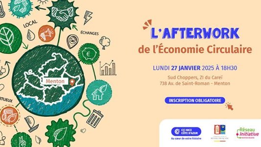 Menton : afterwork de l'économie circulaire le 27 janvier