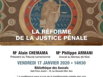 Formation ADAIPE : " la re ?forme de la Justice pe ?nale" le 17 janvier à Nice
