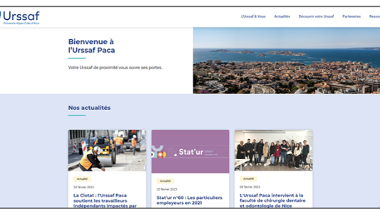Découvrez la page internet régionale de l'Urssaf Paca
