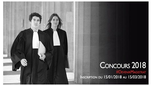 Concours d'accès à l'ENM : inscriptions en ligne dès le 15/01/2018