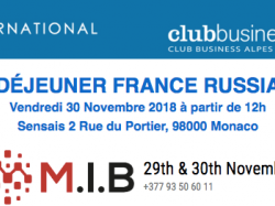 Le Business Club France Russia organise un déjeuner d'affaires à l'occasion du Monaco International Blockchain