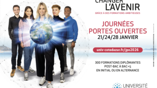 Journées Portes ouvertes d'Université Côte d'Azur les 21, 24 et 28 janvier 