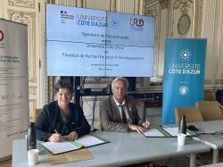 Université Côte d'Azur et l'Institut de recherche pour le développement signent un accord-cadre