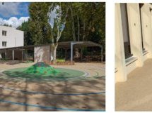 Aix-en-Provence : Colas rafraîchit les cours d'écoles