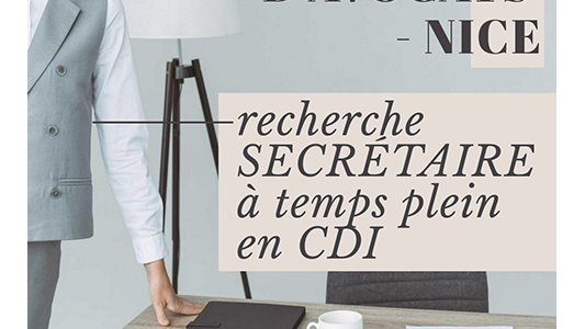 EMPLOI - Offre : Cabinet d'Avocats Nice recherche Secrétaire Tps plein CDI