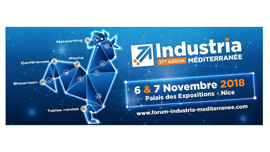 INDUSTRIA 2018 : réservez dès à présent votre stand ! 6 & 7 Novembre à Nice
