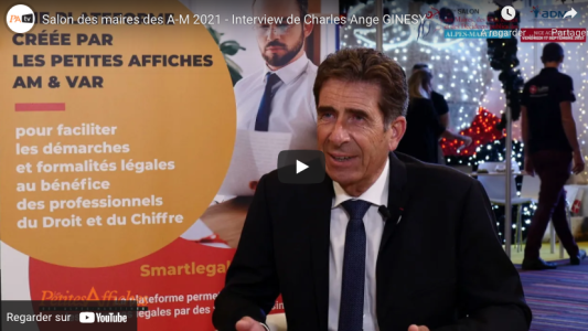 Salon des maires des A-M 2021 - Interview de Charles Ange GINESY