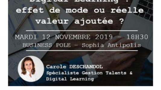 Prochain AfterWork RH Côte d'Azur le 12 novembre : "Qu'est-ce que le #DigitalLearning ?"