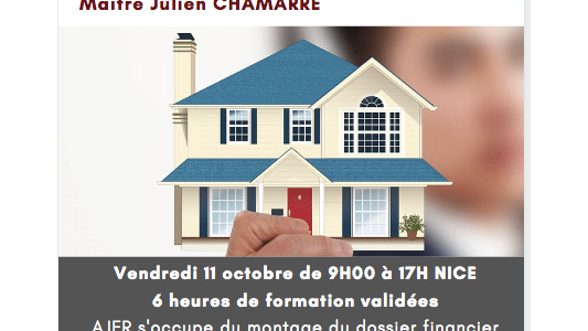 Formation Avocats à Nice - "La pratique de la saisie immobilière" par Me Julien Chamarre