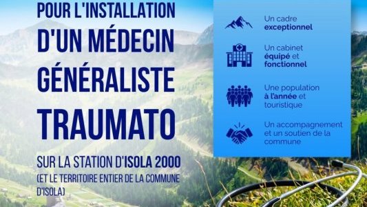 Isola lance un appel à manifestation d'intérêt pour l'installation d'un médecin généraliste traumatologue