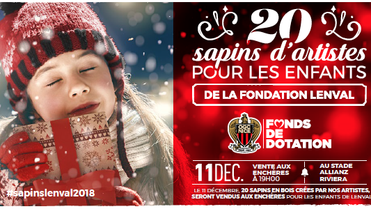 20 sapins d'artistes aux enchères pour les enfants de Lenval le 11 décembre !