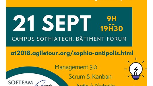 L'Agile Tour Sophia 2018 « nouvelle formule » revient le 21 septembre