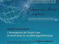 UCAJedi Deep Law : inauguration de la Chaire Alexandre Koyré, Droit économique et intelligence artificielle le 19/10 à Nice