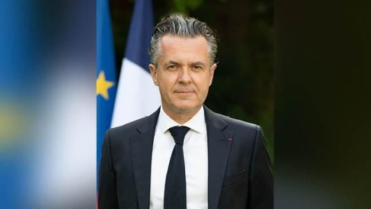 Christophe Béchu ministre de la Transition écologique en déplacement dans les Alpes-Maritimes le 8 septembre