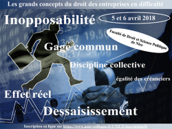 Table ronde et Colloque du CRAJEFE : "Les grands concepts du droit des entreprises en difficulté" les 5 et 6 avril 