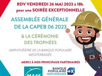 La CAPEB 06 tiendra son AG annuelle le 26 mai