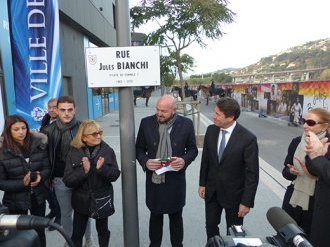 Nice : inauguration de l'allée Jules-Bianchi