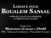 Nice : Rassemblement pour la libération de Boualem Sansal le mercredi 12 mars à 19h30