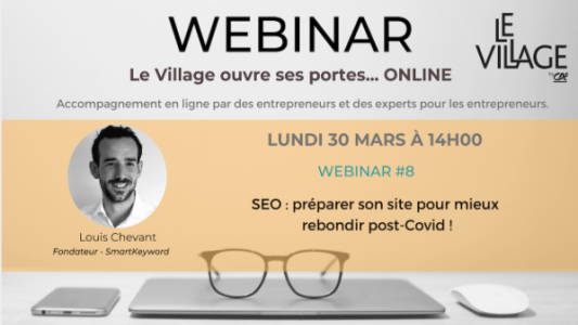 Programme des webinars du Village by CA dU 30 mars au 3 avril