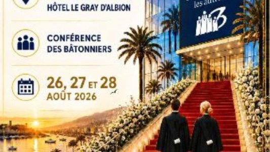 Cannes accueille l'Université d'été de la Conférence des bâtonniers du 26 au 28 août