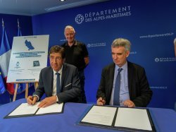  Signature d'une Convention entre la Régie des Eaux Alpes Azur Mercantour et l'Agence de l'Eau Rhône Alpes Méditerranée 