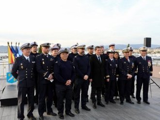 L'Escouade de Réserve Côtière de Cannes inaugurée : le capitaine de corvette Magali Ratte en prend le commandement