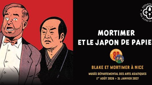 Blake et Mortimer s'invitent au musée des Arts asiatiques avec « Mortimer et le Japon de papier »